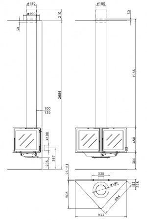 купить дизайнерский камин rocal vertex