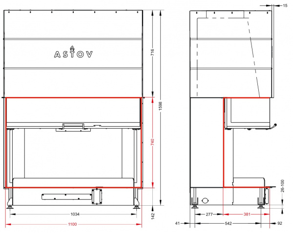купить каминная топка astov п3с 11074