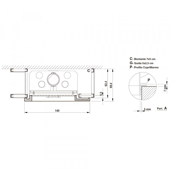 купить облицовка dover, под mbl 16:9 front (palazzetti)