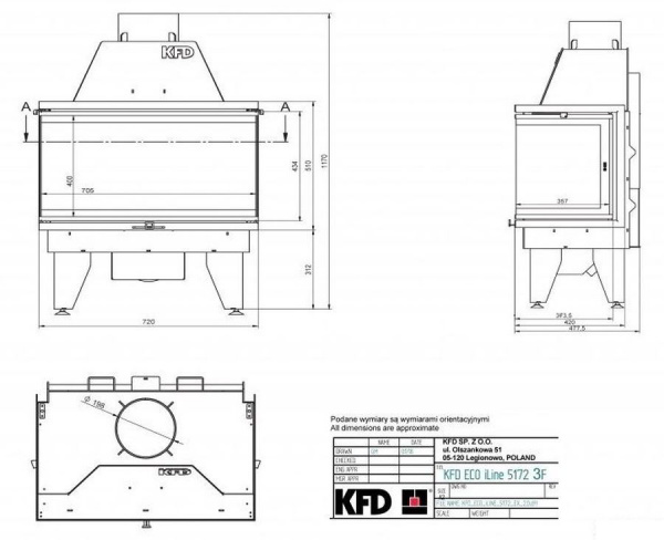 купить каминная топка kfd eco iline 5172 3f