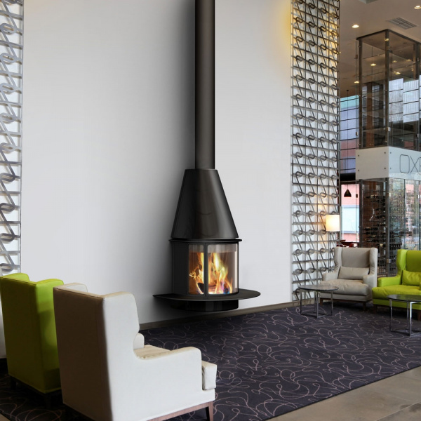 купить камин arlet frontal, подвесной, чёрный (traforart)