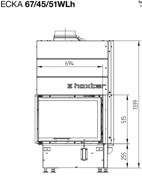 купить каминная топка hoxter ecka 67/45/51wh