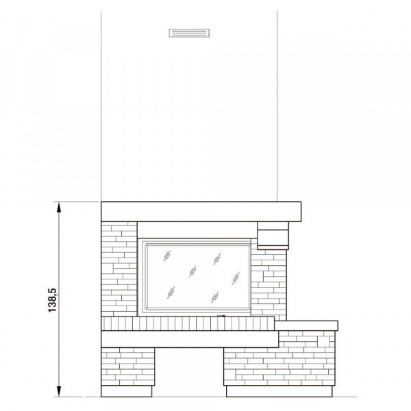 купить облицовка courmayeur corner, под топку monoblocco 78 front (palazzetti)
