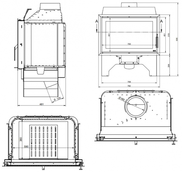 купить каминная топка kfd eco ilux 90