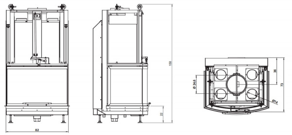 купить каминная топка ecomonoblocco s78 3d (palazzetti)