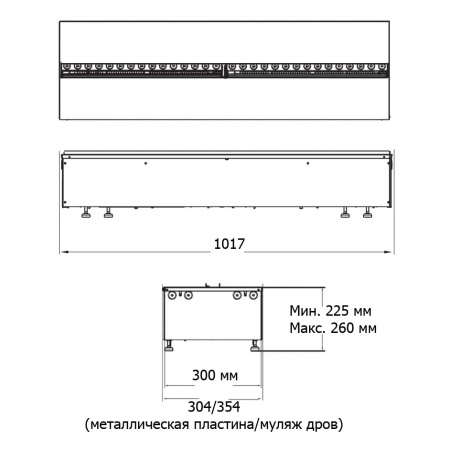 купить электрокамин cassette 1000 ps project, без дров (dimplex)