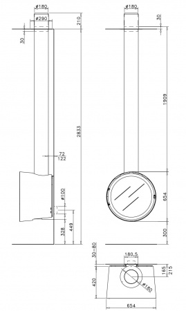 купить дизайнерский камин rocal d-7