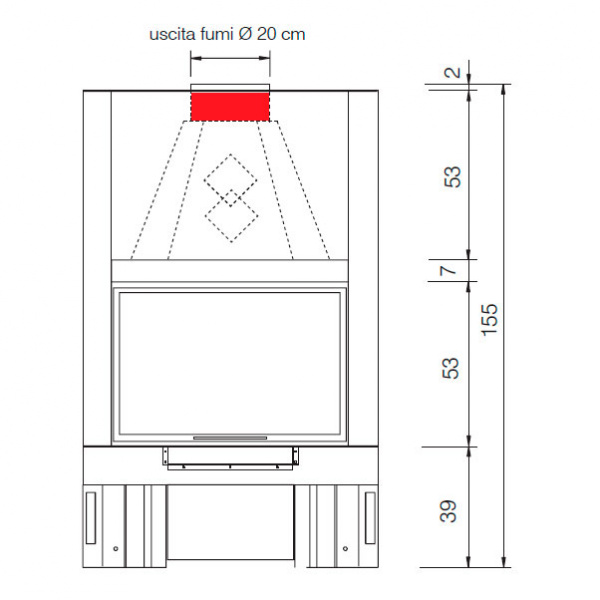 купить каминная топка ic tekno 1n (edilkamin)