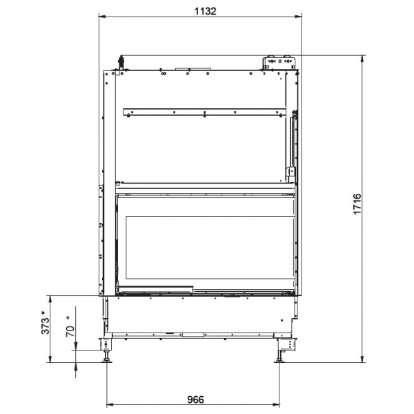 купить каминная топка ecomonoblocco wt 86r n13 (palazzetti)
