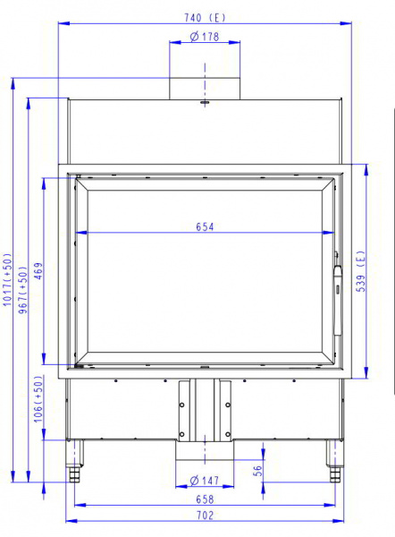купить каминная топка romotop basic 2g 70.50.01