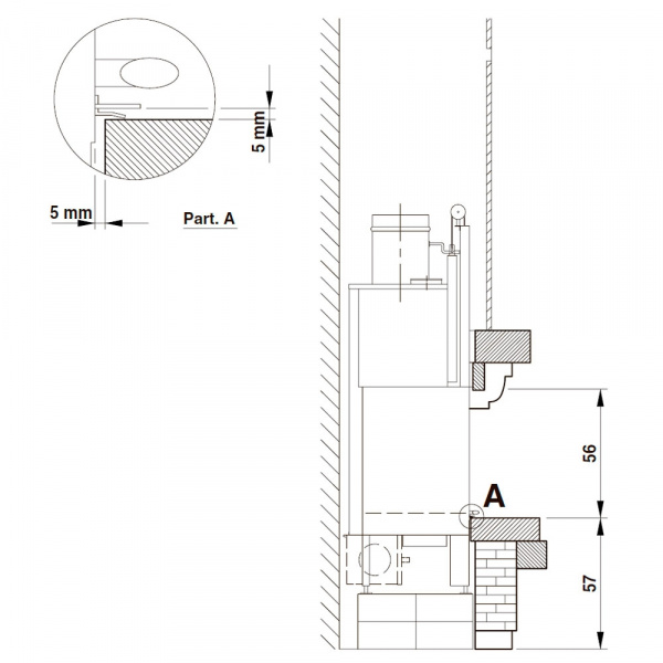 купить облицовка courmayeur corner, под топку monoblocco 78 front (palazzetti)
