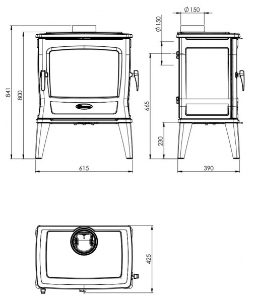 купить печь-камин dovre tai45wd