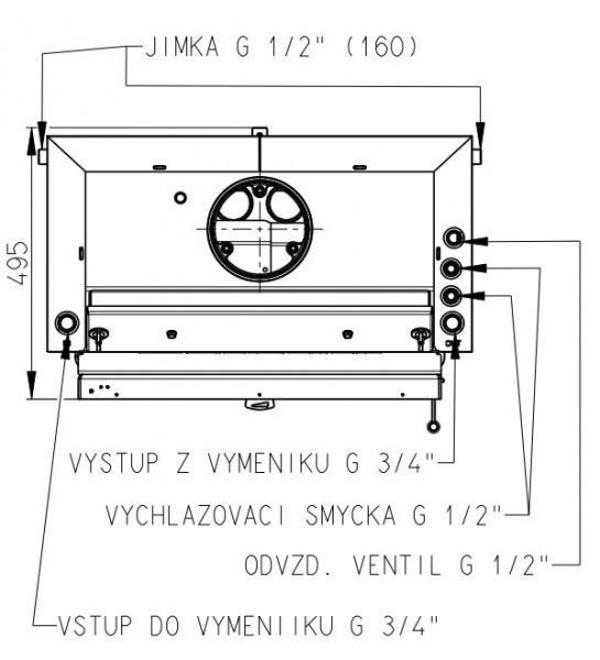 купить каминная топка romotop kv 025 w 01 с теплообменником