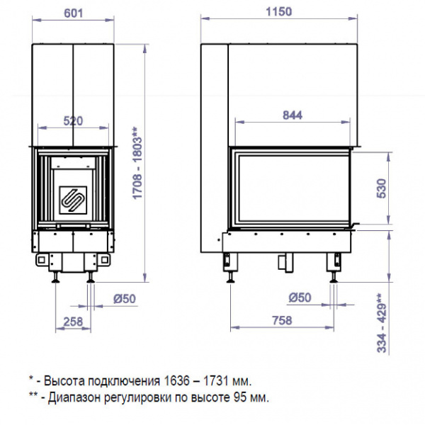 купить каминная топка 3vlf 850w (stav)