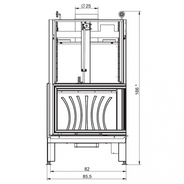 купить каминная топка monoblocco el78 sx (palazzetti)