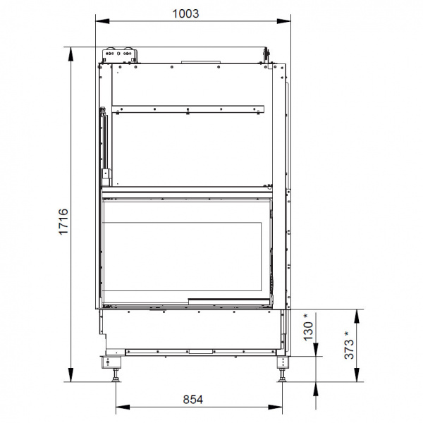купить каминная топка ecomonoblocco wt 78l n12 (palazzetti)