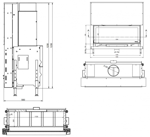 купить каминная топка kfd linea h 1320 4.0