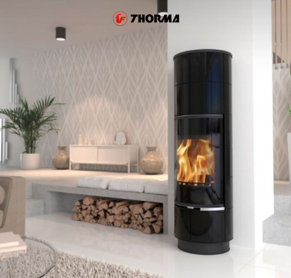 купить печь delia plus ceramic, чёрный/керамика чёрная (thorma)