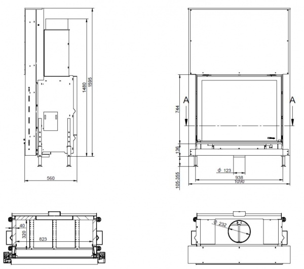 купить каминная топка kfd linea df v 1190 4.0