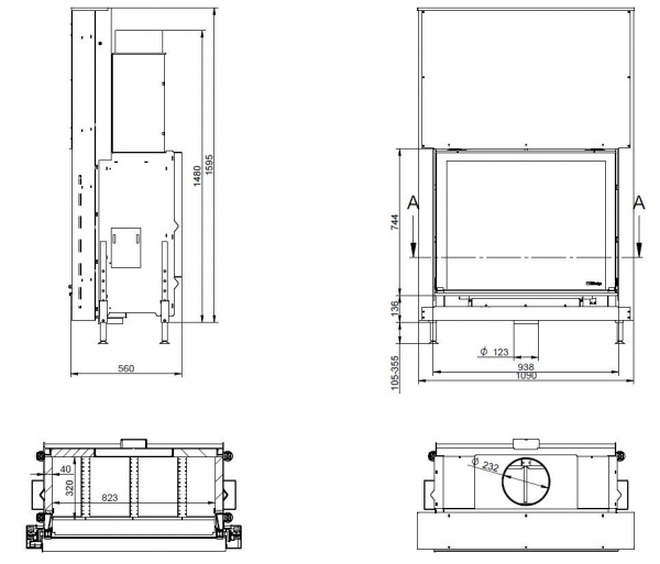 купить каминная топка kfd linea v 1190 4.0
