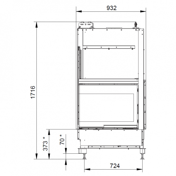 купить каминная топка ecomonoblocco wt 66l n11 (palazzetti)