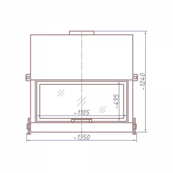 купить каминная топка dhf 1100g (stav)