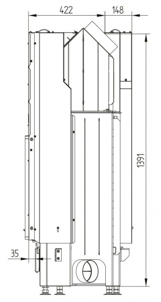 купить каминная топка hoxter ecka 76/45/57h