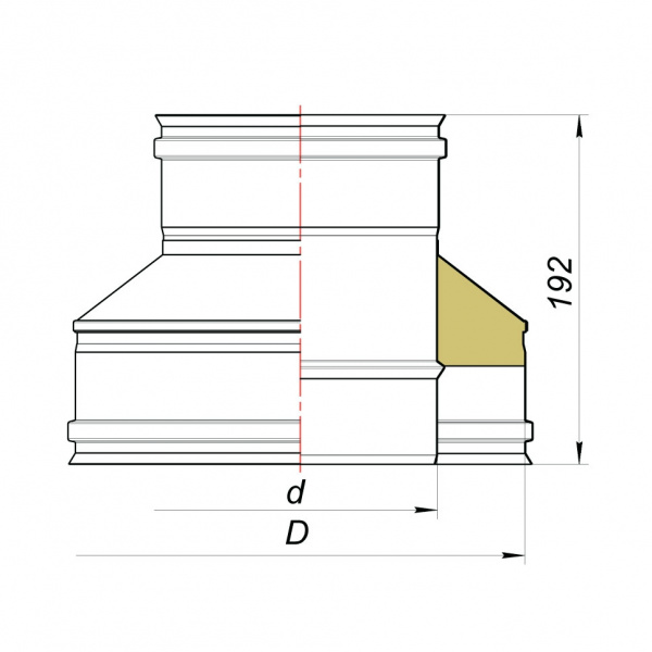 купить переходник термо-моно с коническим переходом vbr с d250/350 на d250, aisi 321/439 (вулкан)