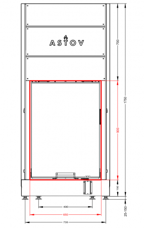 купить каминная топка astov пс 6590