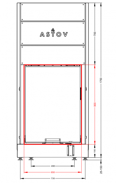 купить каминная топка astov пс 6590
