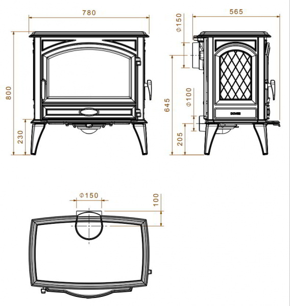 купить печь-камин dovre 760wd e8