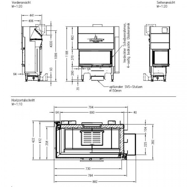купить каминная топка spartherm varia as-2lh-4s