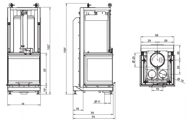 купить каминная топка ecomonoblocco s66 3d (palazzetti)