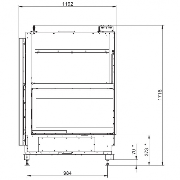 купить каминная топка ecomonoblocco wt 86r v13et (palazzetti)