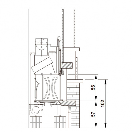 купить облицовка gubbio sx, с духовкой (palazzetti)