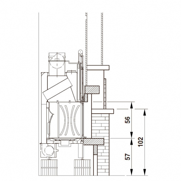 купить облицовка gubbio sx, с духовкой (palazzetti)