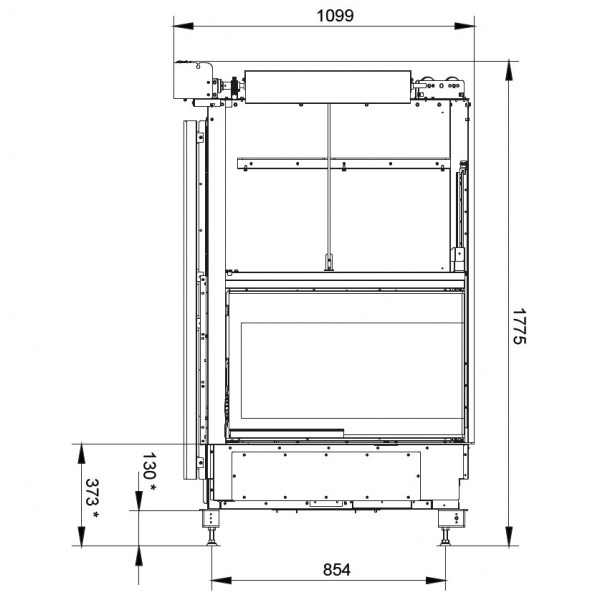 купить каминная топка ecomonoblocco wt 78r v12et (palazzetti)