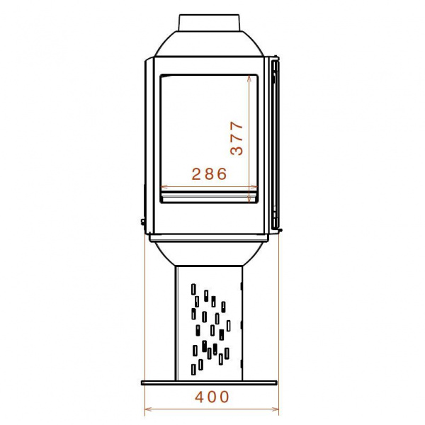 купить камин compact df + side glass hrc (liseo)
