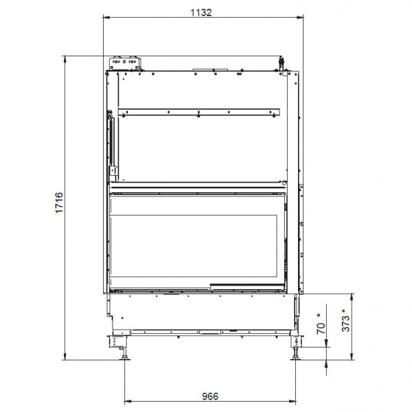 купить каминная топка ecomonoblocco wt 86l n13 (palazzetti)