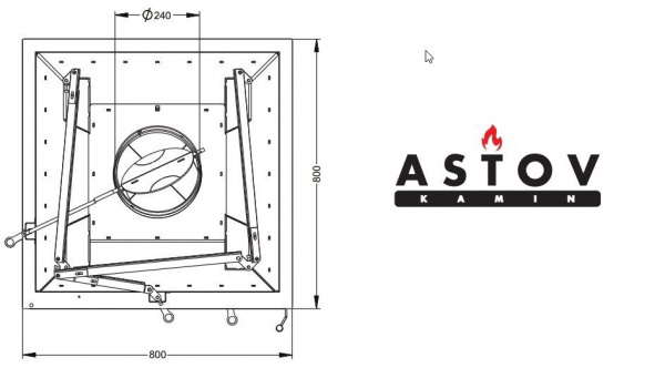 купить каминная топка astov п4с 800