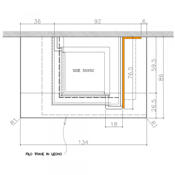 купить облицовка quarzo dx, под side plus 50x50 (edilkamin)
