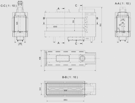 купить газовая топка kratki pro leo/lp/100/g31/37mbar (баллонный газ)