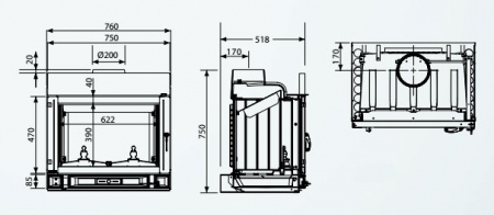 купить каминная топка 148c (supra)