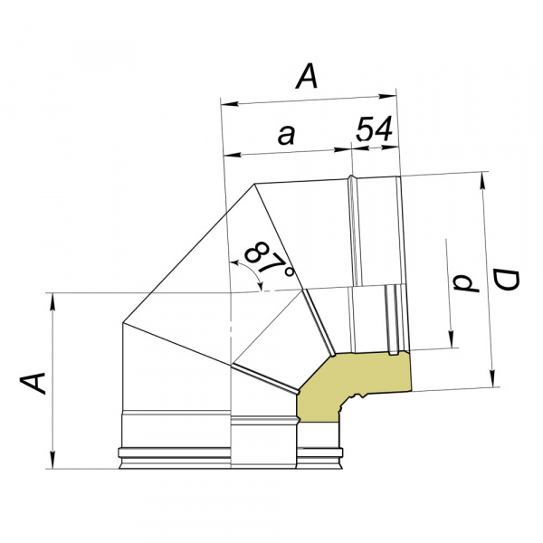 купить отвод 87° d300/400, aisi 321/304 (вулкан)