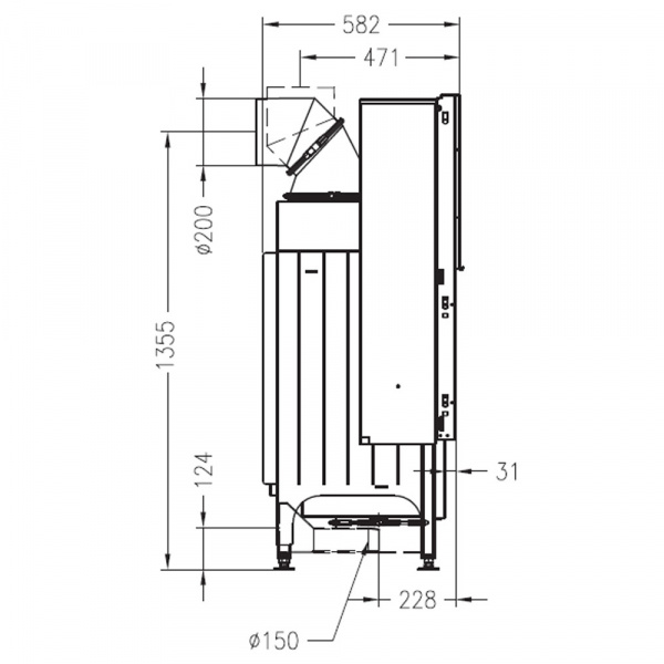 купить топка sunny fire 70 front (palazzetti)