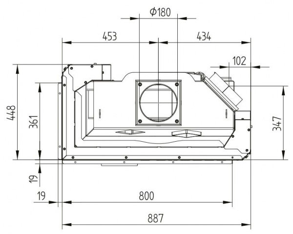 купить каминная топка hoxter ecka 80/35/50sh
