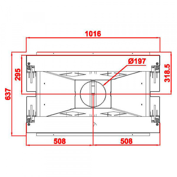 купить каминная топка kw 100 double face bg1 (axis)
