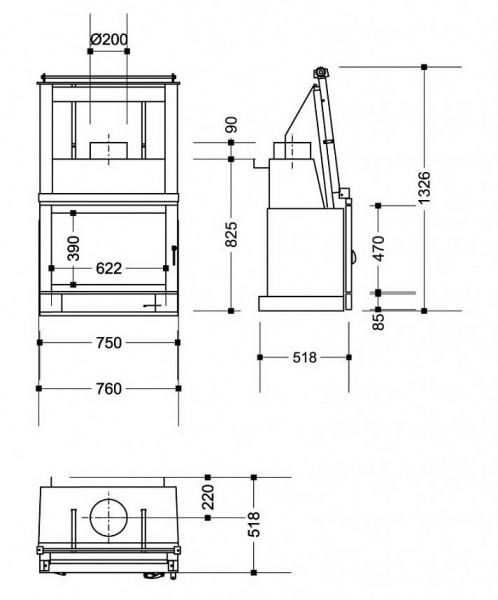 купить каминная топка 162c (supra)