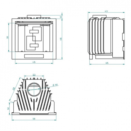 купить каминная топка tarnavva monolity flat 12kw