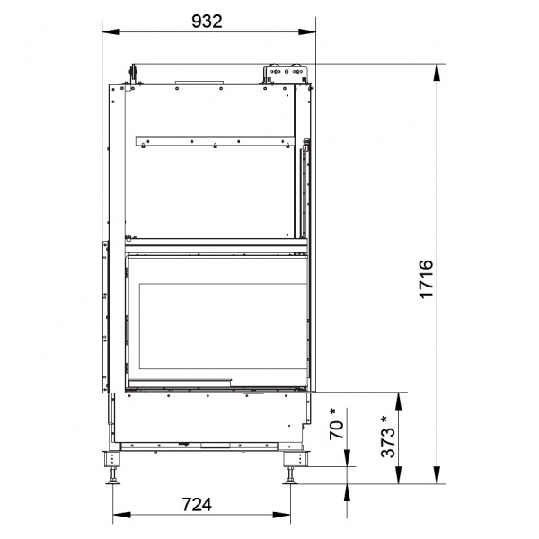 купить каминная топка ecomonoblocco wt 66r n11 (palazzetti)